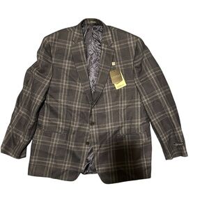 Lauren Ralph Lauren Mens UltraFlex Lexington Classic Fit Plaid Blazer Blue50L